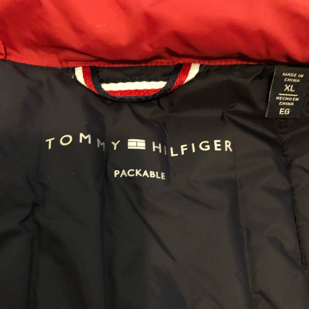 Tommy Hilfiger Red, White, and Navy Kids Puffer Jacket - Picture 3 of 4